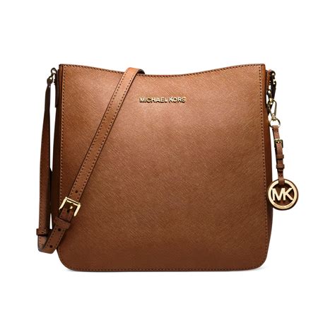 michael kors jet set signature brown|michael kors saffiano bag.